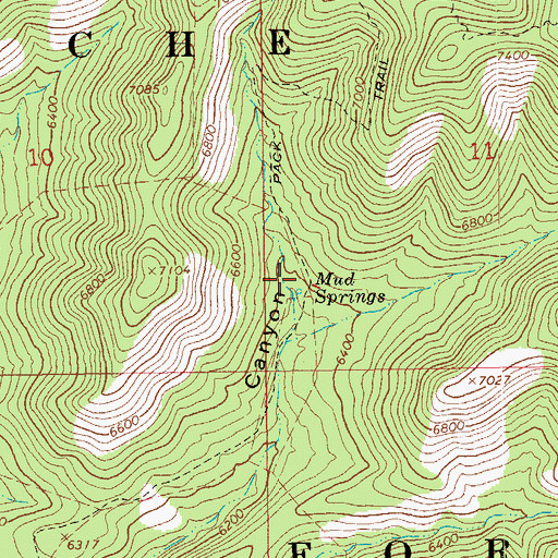 Topographic Map of Mud Springs, AZ
