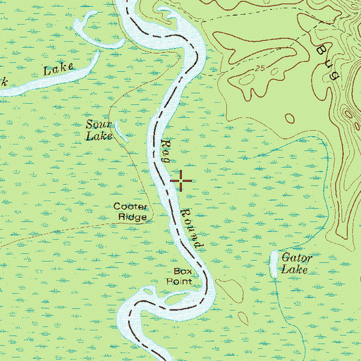 Topographic Map of Rag Round, GA