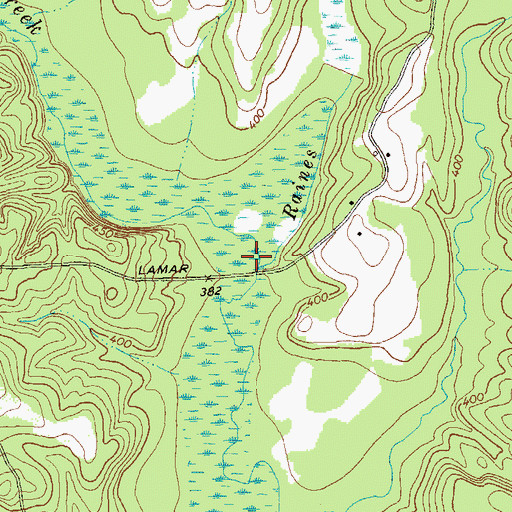 Topographic Map of Raines Branch, GA