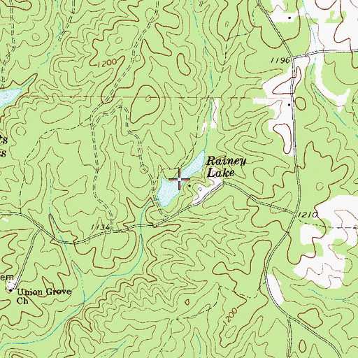 Topographic Map of Rainey Lake, GA
