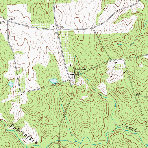Topographic Map of Ramah Church, GA