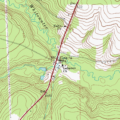 Topographic Map of Rambulette Creek, GA