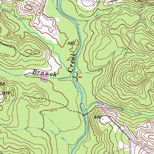 Topographic Map of Randall Branch, GA