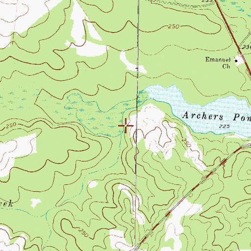 Topographic Map of Randall Creek, GA