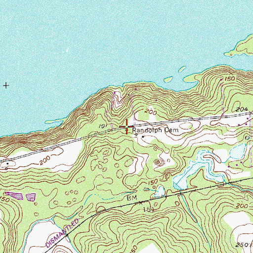 Topographic Map of Randolph Cemetery, GA