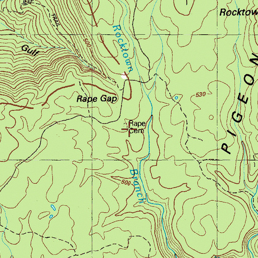 Topographic Map of Rape Cemetery, GA
