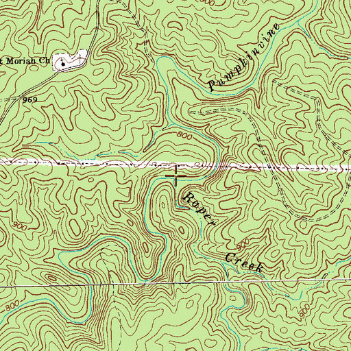 Topographic Map of Raper Creek, GA