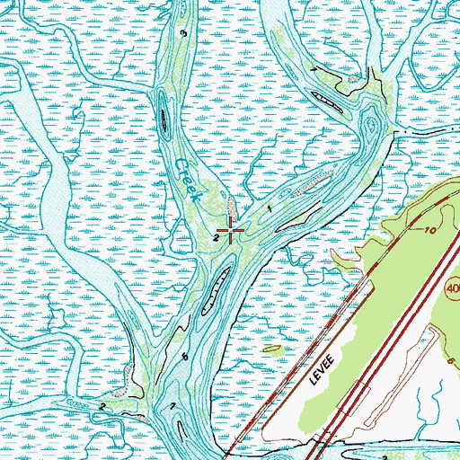 Topographic Map of Ratcliffe Creek, GA