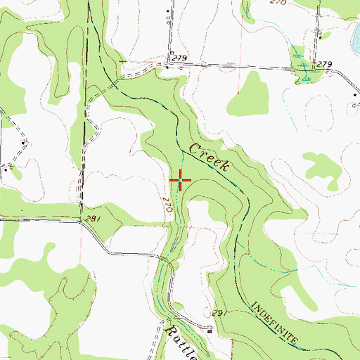 Topographic Map of Rattlesnake Branch, GA