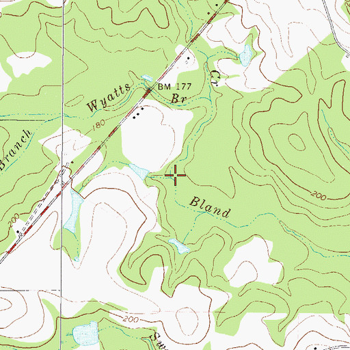Topographic Map of Rattlesnake Creek, GA