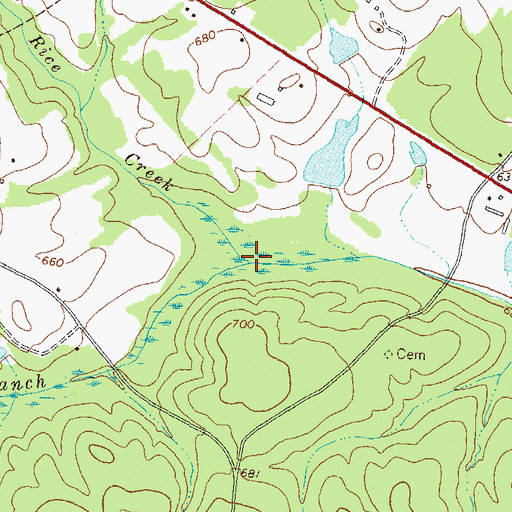 Topographic Map of Rawlings Branch, GA