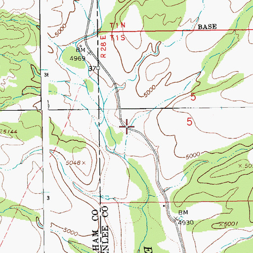 Topographic Map of Mud Springs Canyon, AZ