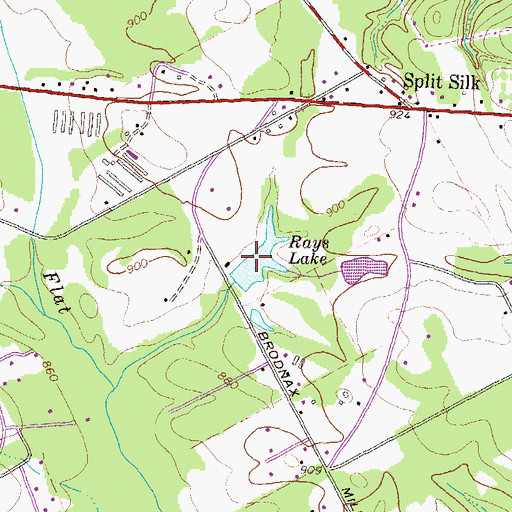 Topographic Map of Rays Lake, GA