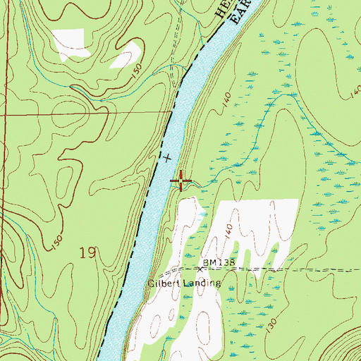 Topographic Map of Red Branch, GA