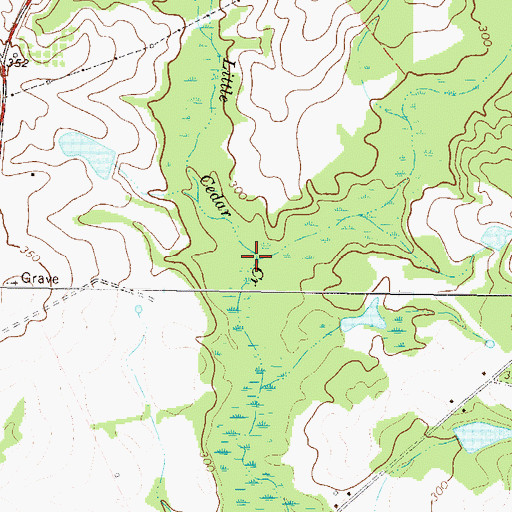 Topographic Map of Red Hill Branch, GA