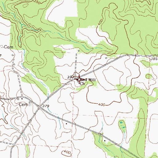 Topographic Map of Red Hill Church, GA