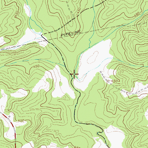 Topographic Map of Red Lick Creek, GA