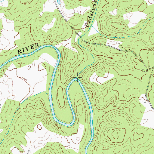 Topographic Map of Redstone Creek, GA