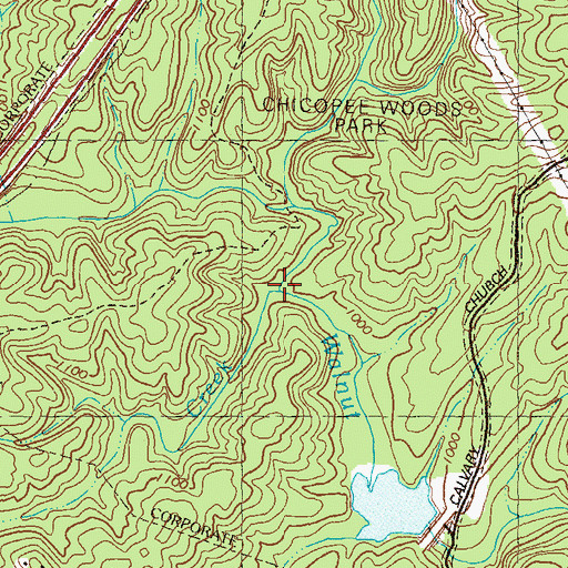 Topographic Map of Redwine Creek, GA