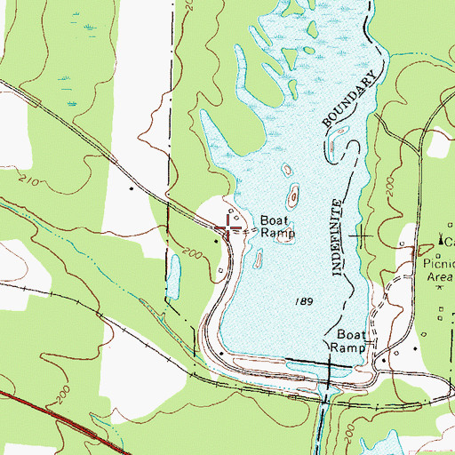Topographic Map of Reed Bingham State Park, GA