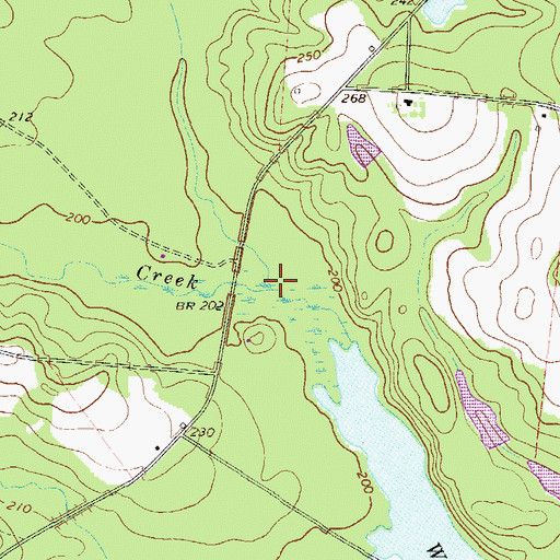 Topographic Map of Reedy Creek, GA