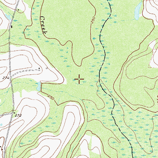 Topographic Map of Reedy Creek, GA