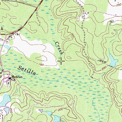 Topographic Map of Reedy Creek, GA
