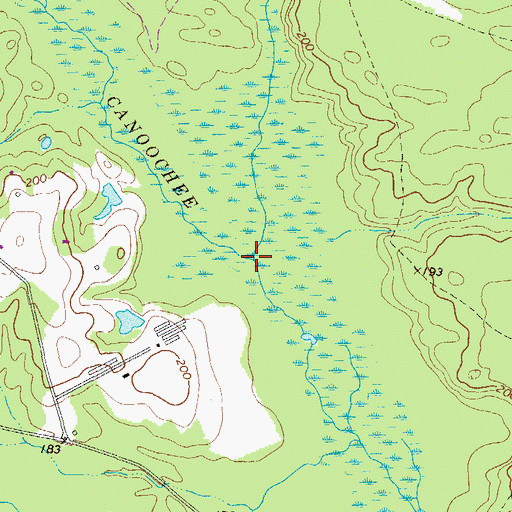 Topographic Map of Reedy Creek, GA
