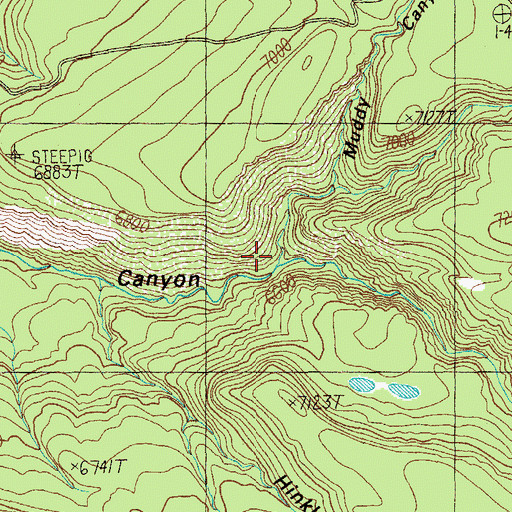 Topographic Map of Muddy Canyon, AZ