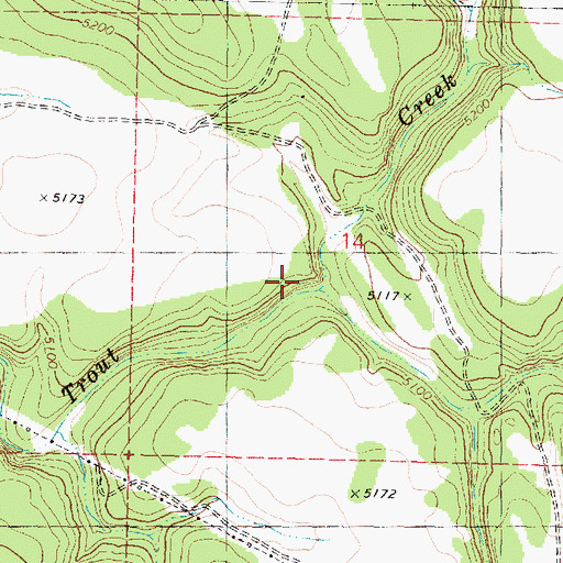 Topographic Map of Muddy Creek, AZ