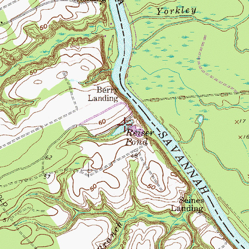 Topographic Map of Reiser Pond, GA