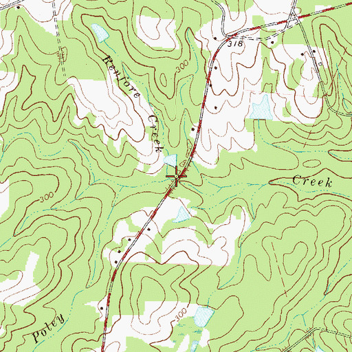 Topographic Map of Renfore Creek, GA