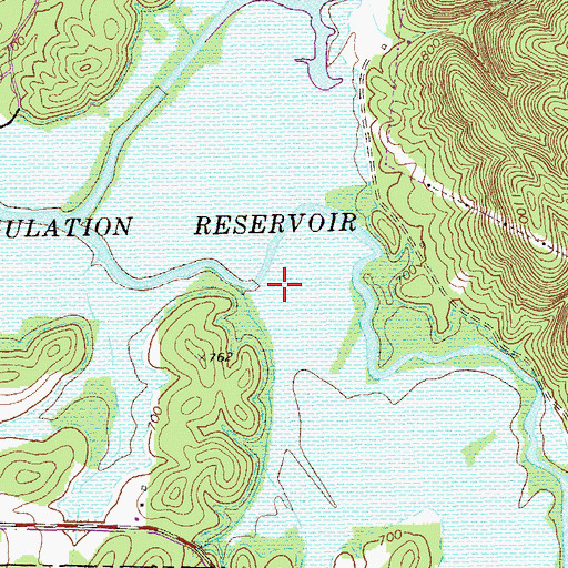 Topographic Map of Reregulation Reservoir, GA