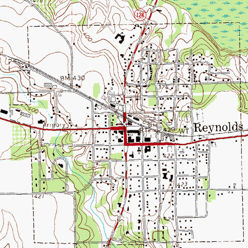 Topographic Map of Reynolds, GA