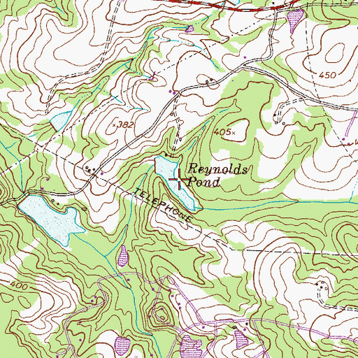 Topographic Map of Reynolds Pond, GA