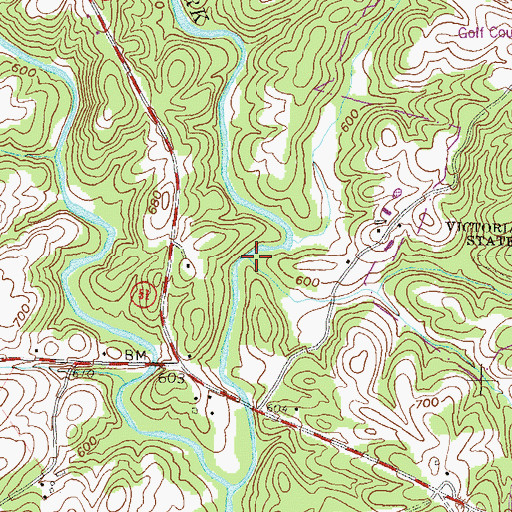Topographic Map of Rice Creek, GA