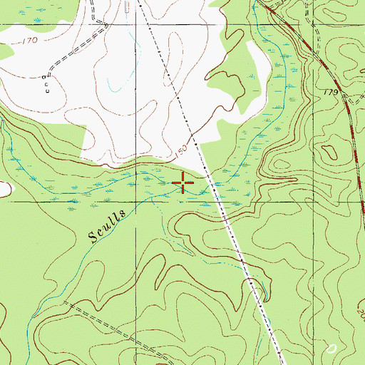 Topographic Map of Richardson Creek, GA
