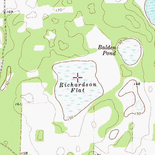 Topographic Map of Richardson Flat, GA
