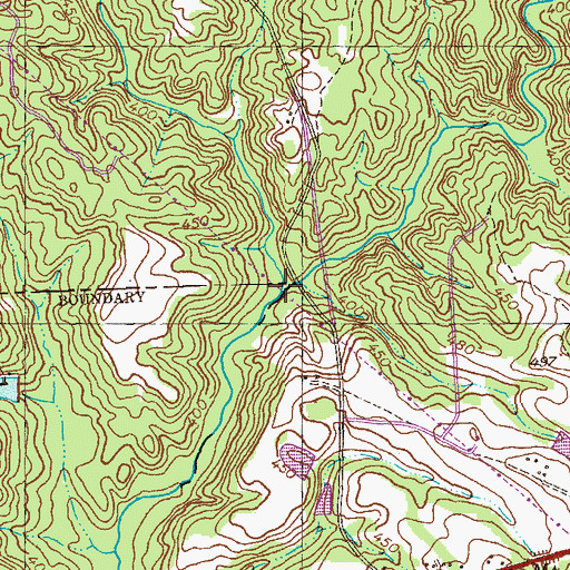 Topographic Map of Riley Branch, GA