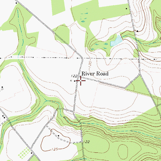 Topographic Map of River Road, GA