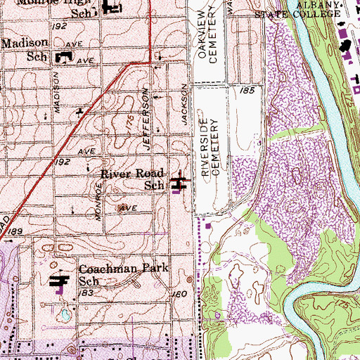 Topographic Map of Martin Luther King Junior Elementary School, GA