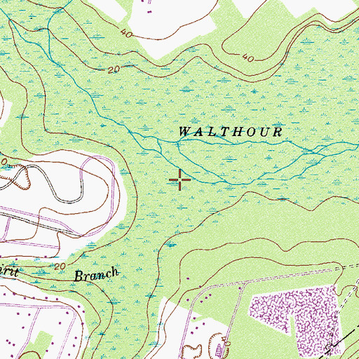 Topographic Map of River Styx, GA