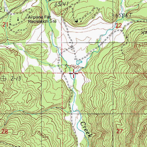 Topographic Map of Mule Creek, AZ