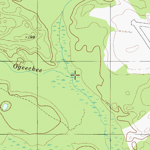 Topographic Map of Robbins Branch, GA
