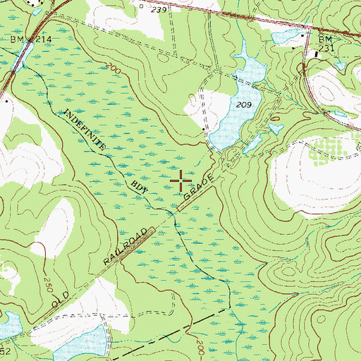 Topographic Map of Robins Creek, GA