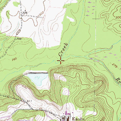 Topographic Map of Robinson Creek, GA