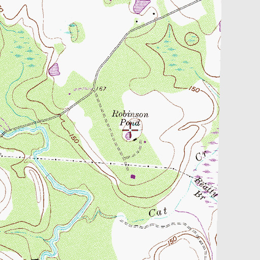 Topographic Map of Robinson Pond, GA