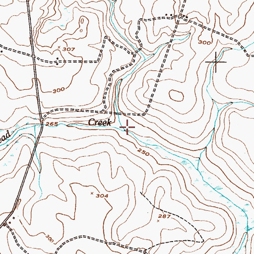 Topographic Map of Rock Creek, GA