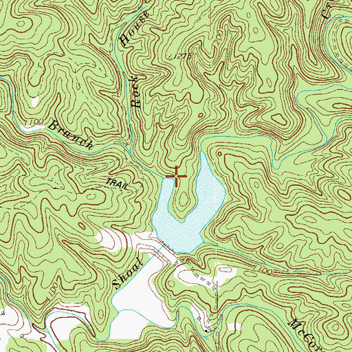 Topographic Map of Rock House Creek, GA