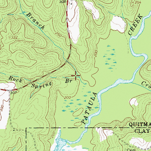 Topographic Map of Rock Spring Branch, GA